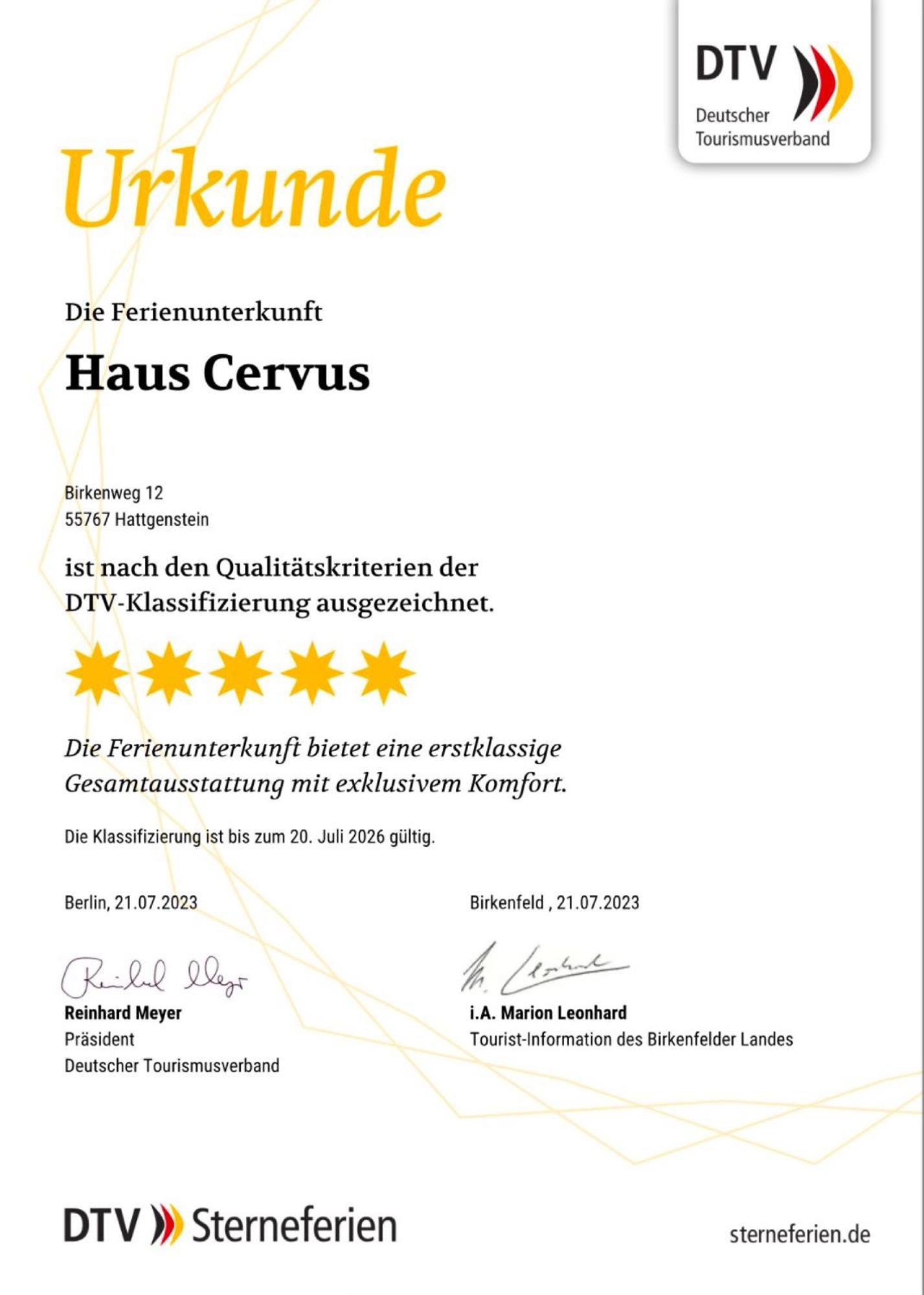 Haus Cervus Villa Hattgenstein Exterior photo